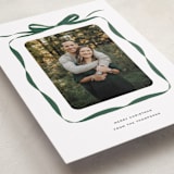 "Bow" - Holiday Cards in Evergreen by Olivia Kanaley Inman - Detail