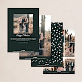"Bande" - Holiday Cards in Charcoal by Up Up Creative - Back of Card Options
