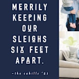 "Six Feet" - Holiday Cards in Midnight by Abby Munn - Detail