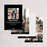 "Modern Script" - Holiday Cards in Vanilla by Nicoletta Savod - Back of Card Options