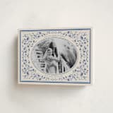 "Peaceful Blooms in Blue" - Holiday Cards in Porcelain by Sabrin Deirani - Folded Card