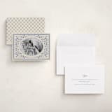 "Peaceful Blooms in Blue" - Holiday Cards in Porcelain by Sabrin Deirani - Assembled