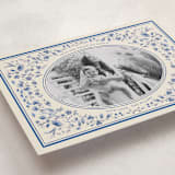 "Peaceful Blooms in Blue" - Holiday Cards in Porcelain by Sabrin Deirani - Detail