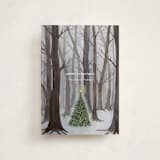 "Silent Night Woods" - Holiday Cards in Winter by Karina Racz - Front