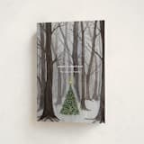 "Silent Night Woods" - Holiday Cards in Winter by Karina Racz - Folded Card