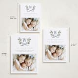 "Holly Monogram" - Holiday Cards in Blue Spruce by Wildfield Paper Co - Formats Available