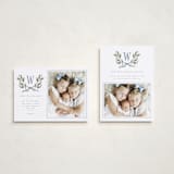 "Holly Monogram" - Holiday Cards in Blue Spruce by Wildfield Paper Co - Photo Orientation Options