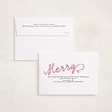 "a merry ribbon" - Holiday Cards in Snow by Lori Wemple - FREE Recipient Addressing