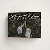 "Merry Monoline" - Holiday Cards in Snowfall by Melanie Kosuge - Folded Card