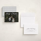 "Merry Monoline" - Holiday Cards in Snowfall by Melanie Kosuge - Assembled