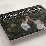 "Merry Monoline" - Holiday Cards in Snowfall by Melanie Kosuge - Detail