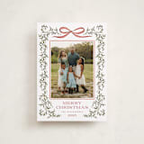 "Laurel Wreath" - Holiday Cards in Holly Berry by Wildfield Paper Co - Front