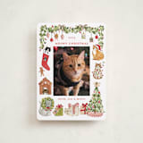 "Meowy Christmas" - Holiday Cards in Pine by Sarah Knight - Front