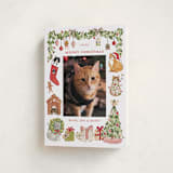 "Meowy Christmas" - Holiday Cards in Pine by Sarah Knight - Folded Card