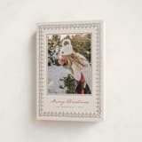 "Scallop Trim" - Holiday Cards in Wreath by letterfix - Folded Card