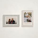 "Scallop Trim" - Holiday Cards in Wreath by letterfix - Photo Orientation Options