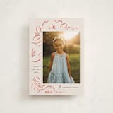 "Sketched Florals" - Holiday Cards in Berry by Griffinbell Paper Co. - Front