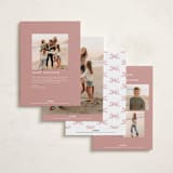 "Sugarpine" - Holiday Cards in Blush by Itsy Belle Studio - Back of Card Options