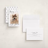 "Evoke" - Holiday Cards in Snow by Everett Paper Goods - Assembled