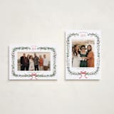 "Festive Vine" - Holiday Cards in Crimson by Susan Moyal - Photo Orientation Options
