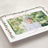 "Pine Garland" - Holiday Cards in Holly Berry by Susan Moyal - Detail