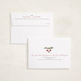 "Pine Garland" - Holiday Cards in Holly Berry by Susan Moyal - FREE Recipient Addressing