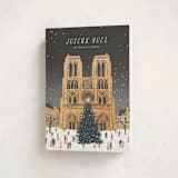"Notre Dame" - Holiday Cards in Slate by Jamie Alexander - Folded Card