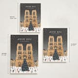 "Notre Dame" - Holiday Cards in Slate by Jamie Alexander - Formats Available