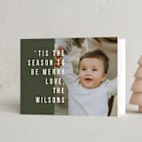 "Bold & Merry" - Holiday Cards in Pine by Jula Paper Co. - Folded Card