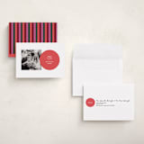 "Reindeer" - Holiday Cards in Berry by Annie Clark - Assembled