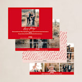 "overlaid" - Holiday Cards in Crimson by Lindsay Stetson Thompson - Back of Card Options