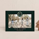 "Peace On Earth" - Holiday Cards in Spruce by Susan Moyal - Front