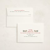 "Festive Stripes" - Holiday Cards in Cherry by Elly - FREE Recipient Addressing