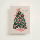 "merry christmas tree" - Holiday Cards in Winter Rose by Lori Wemple - Front