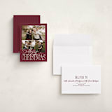 "Elegant Three" - Holiday Cards in Mulberry by Brianne Larsen - Assembled