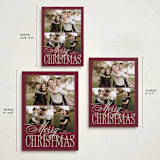 "Elegant Three" - Holiday Cards in Mulberry by Brianne Larsen - Formats Available