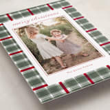 "Traditional Plaid" - Holiday Cards in Wreath by Baumbirdy - Detail