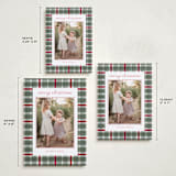 "Traditional Plaid" - Holiday Cards in Wreath by Baumbirdy - Formats Available