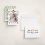 "Bows & Ribbon" - Holiday Cards in Candy Cane by Susan Moyal - Assembled