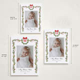 "Bows & Ribbon" - Holiday Cards in Candy Cane by Susan Moyal - Formats Available