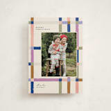 "Knitted Plaid" - Holiday Cards in Sugar Plum by Carrie ONeal - Front