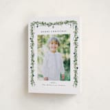 "Pine Garland" - Holiday Cards in Winterberry by Susan Moyal - Folded Card