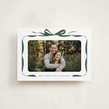 "Bow" - Holiday Cards in Evergreen by Olivia Kanaley Inman - Front