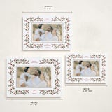 "Poinsettia + Pine" - Holiday Cards in Mistletoe by Wildfield Paper Co - Formats Available