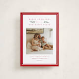 "New Happy Place" - Holiday Cards in Poinsettia by Amy Kross - Front