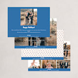 "Leaf" - Holiday Cards in Blue Jay by Meg Gleason - Back of Card Options