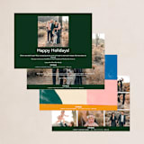 "Abstract Art Holiday" - Holiday Cards in Candy by Ampersand Design Studio - Back of Card Options