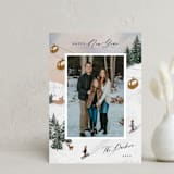 "Ski" - Holiday Cards in Wood by Elly - Front