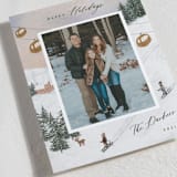 "Ski" - Holiday Cards in Wood by Elly - Close-Up
