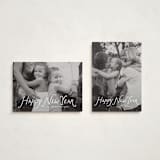 "Handwritten happy" - Holiday Cards in Penguin by Lea Delaveris - Photo Orientation Options